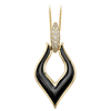 Onyx and Yellow Gold Pendant